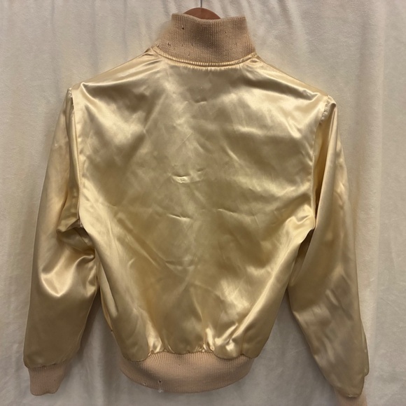 Vintage Ice Capades skater’s red + cream reversible satin bomber jacket - small - Picture 8 of 15